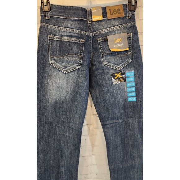 Lee Jeans Straight Fit Active Stretch Blue Boys Size 10/12 NEW WITH‎ TAGS - Picture 4 of 10